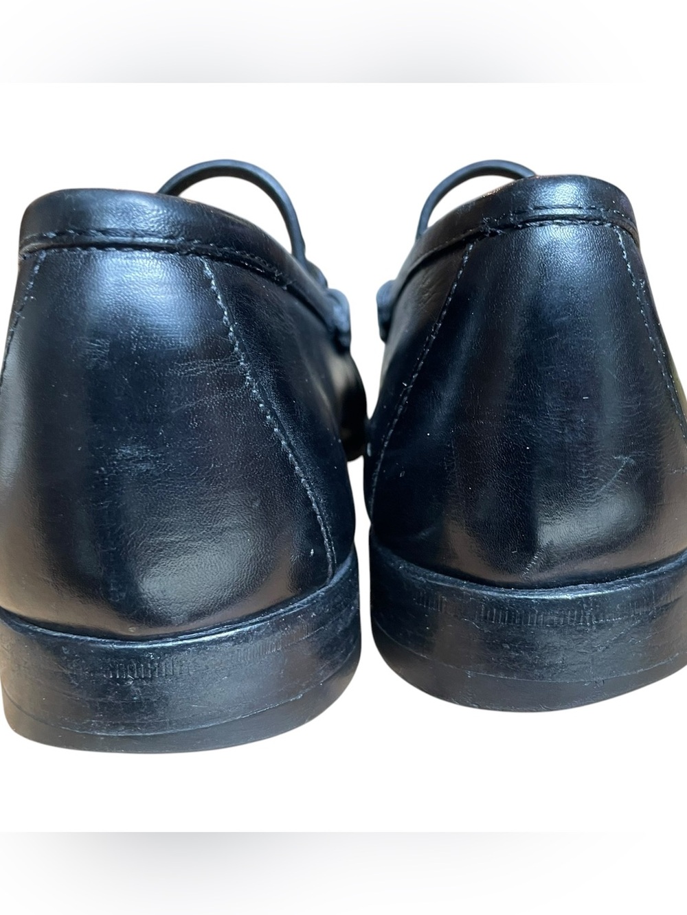 GUCCI Horsebit Vintage TOM FORD ERA Black Loafers Leather Gold Men's  8 Classic - Picture 8 of 16